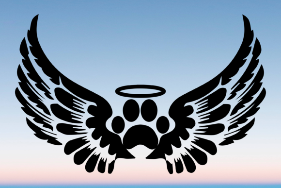 Dog Mom Paw Memorial Angel Wings SVG Review