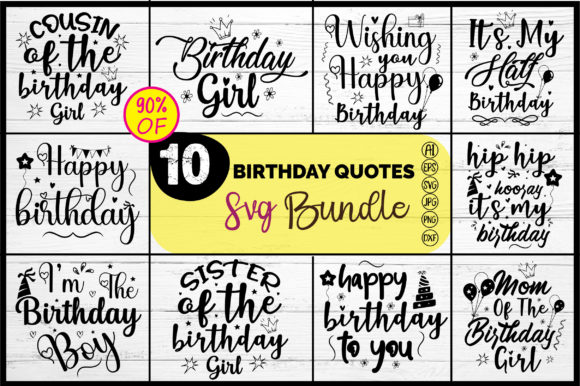 Review: 10 Birthday Quotes SVG Bundle for Embroidery