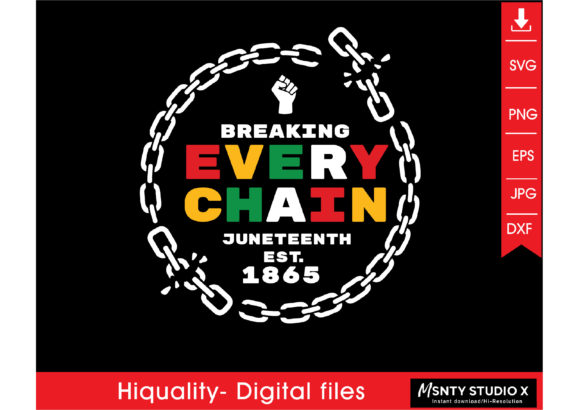 Review: Breaking Every Chain Juneteenth SVG for Embroidery